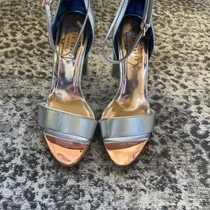Ted Baker Silver heels. Size 7. New.